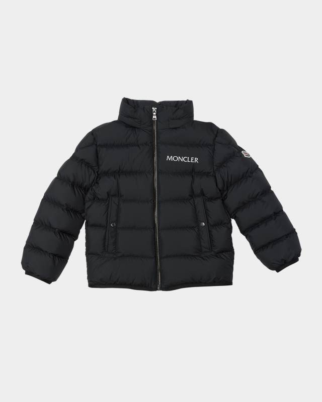 Boy's Bajan Airsoft Hooded Zip-Front Down Jacket, Size 8-10